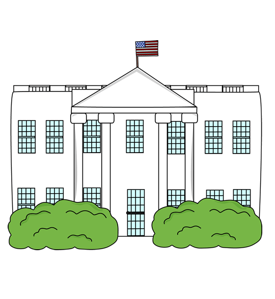 ホワイトハウスのイラスト イラスト