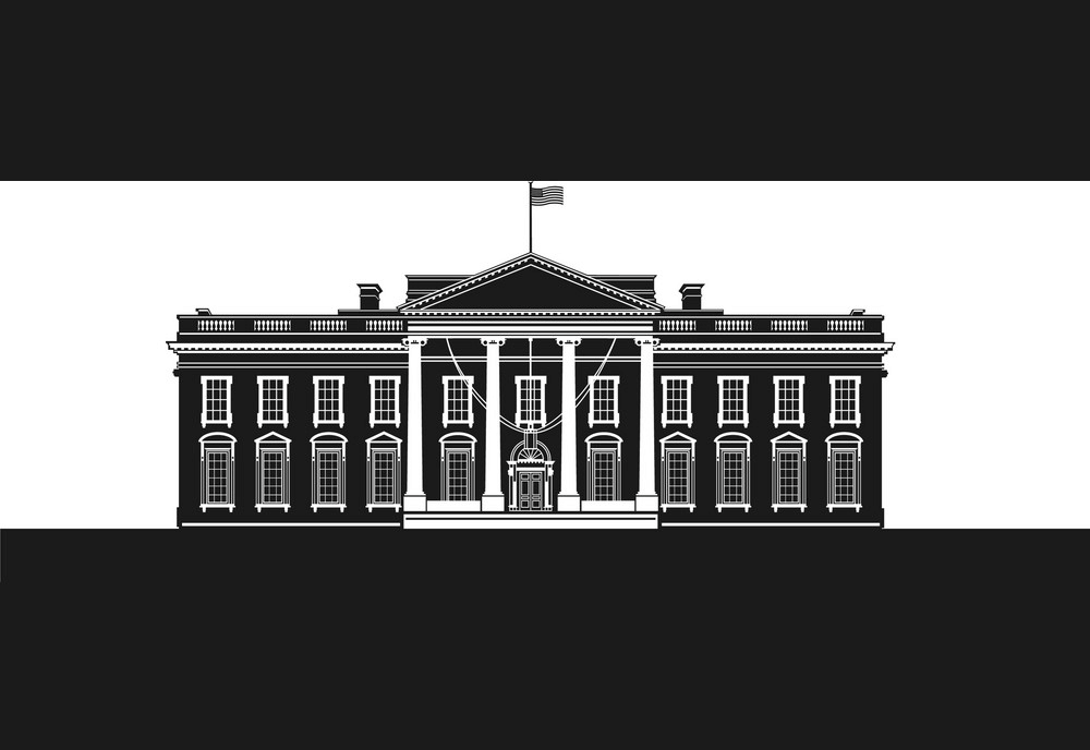ホワイトハウスのイラスト無料 イラスト