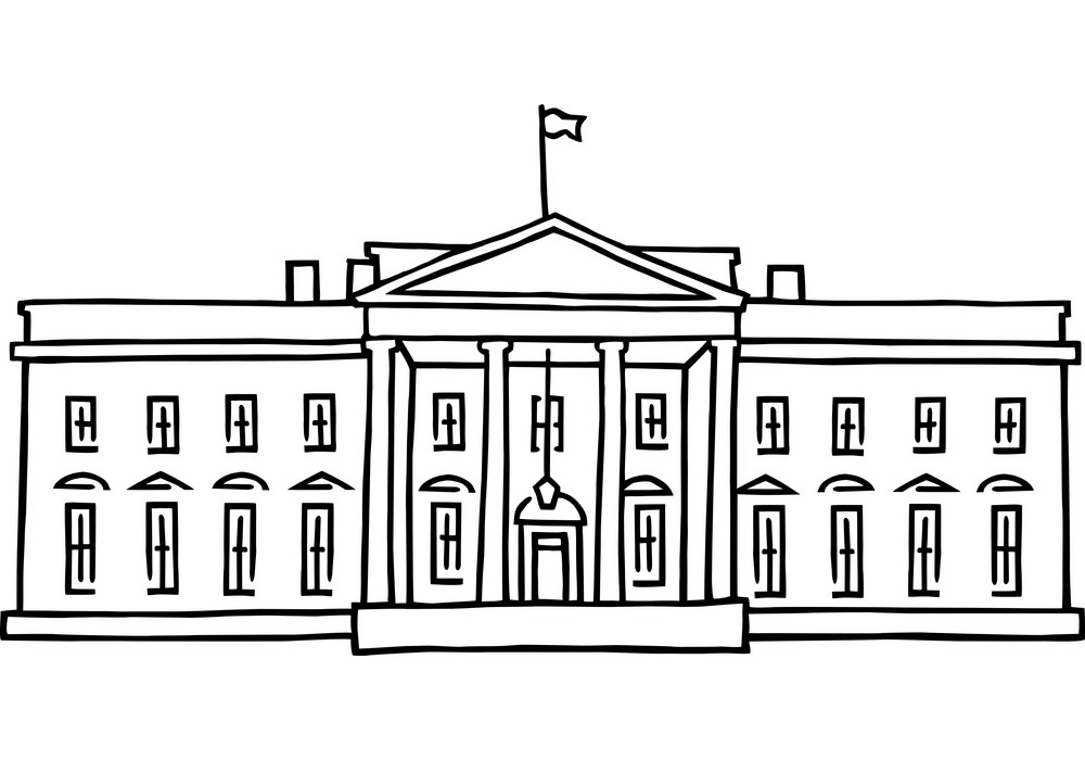 ホワイトハウスのイラストpng