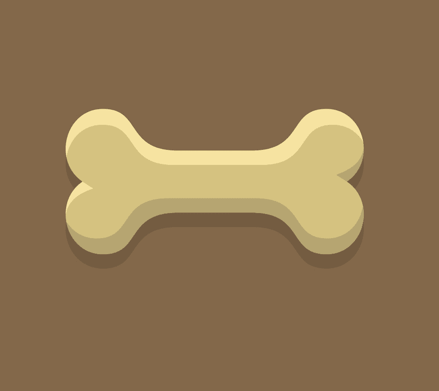 犬の骨のイラスト 8
