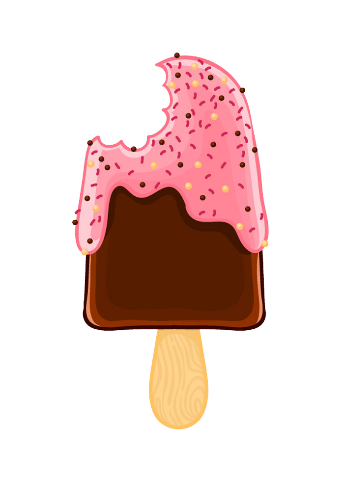 噛まれたアイスキャンディー イラスト透明