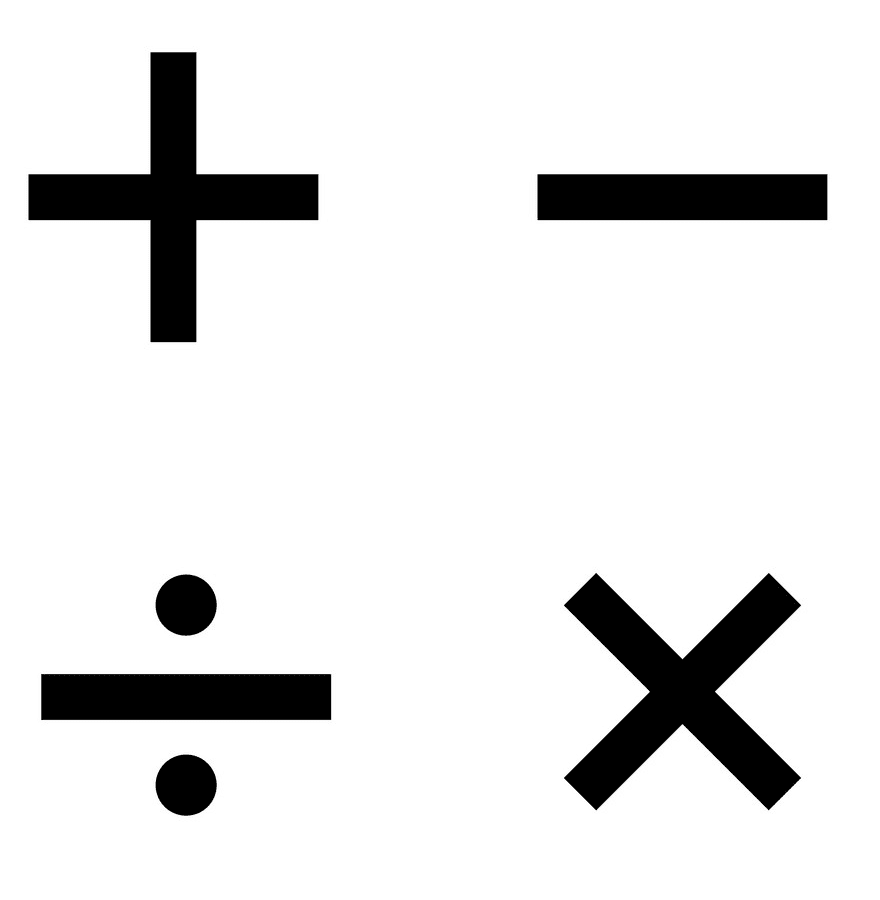 黒の数学記号の図
