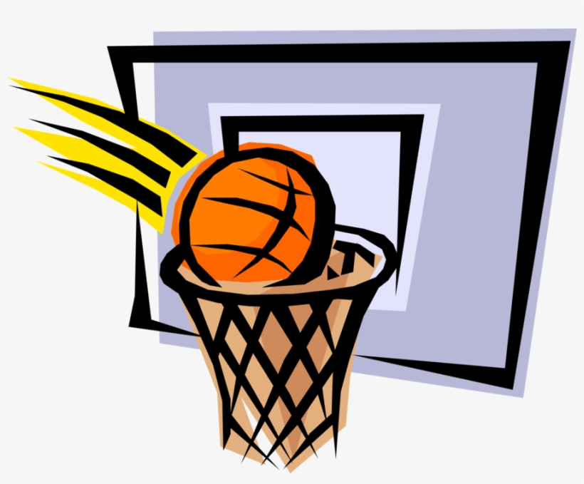 漫画のバスケットボールのフープの図 イラスト