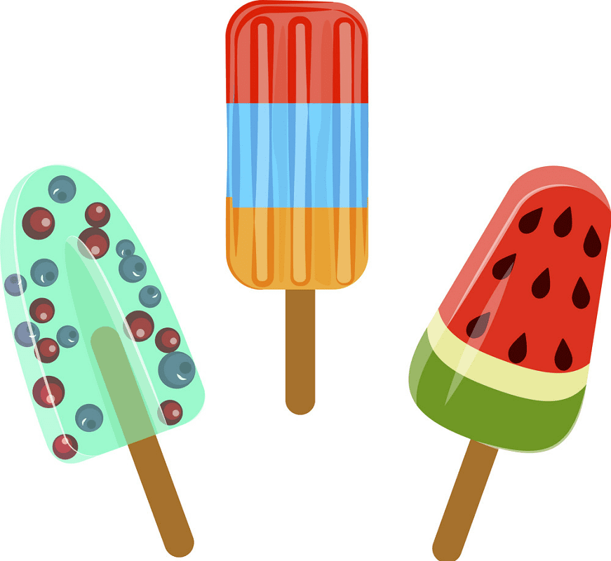 夏の新鮮なアイスキャンディーのイラスト イラスト