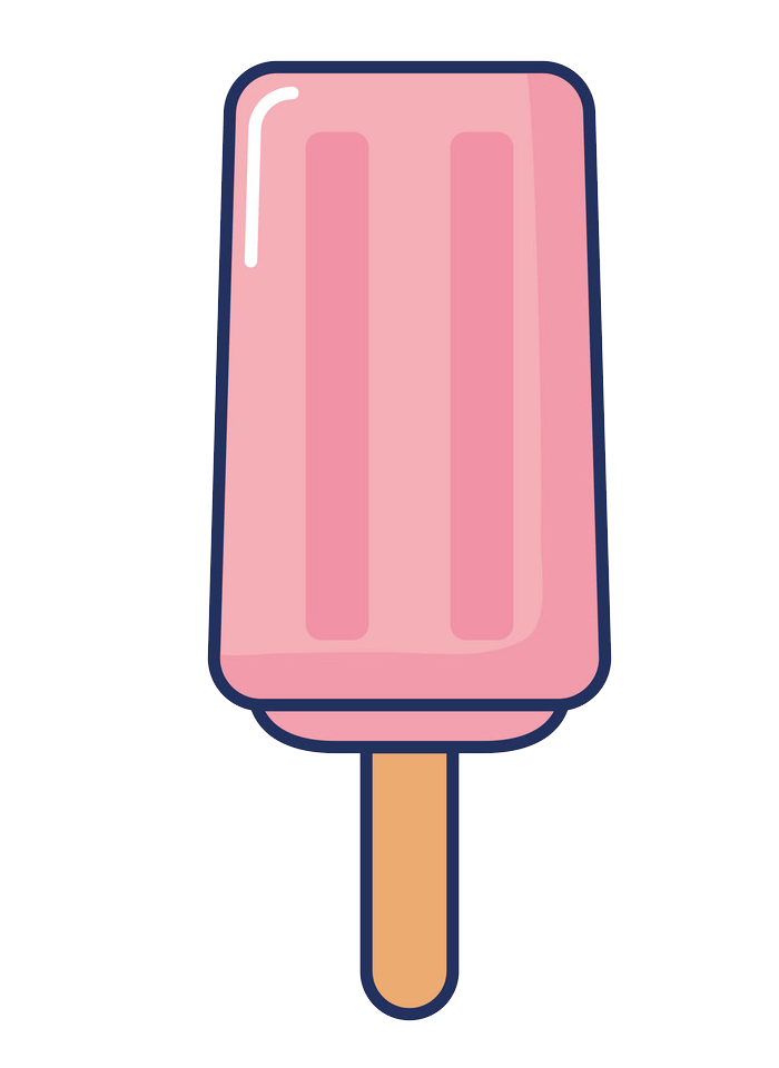 ピンクのアイスキャンディーのイラスト透明