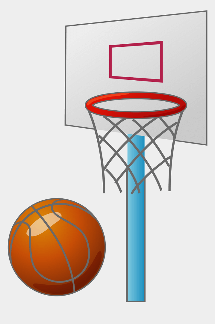 楽しいバスケットボールフープのイラスト イラスト