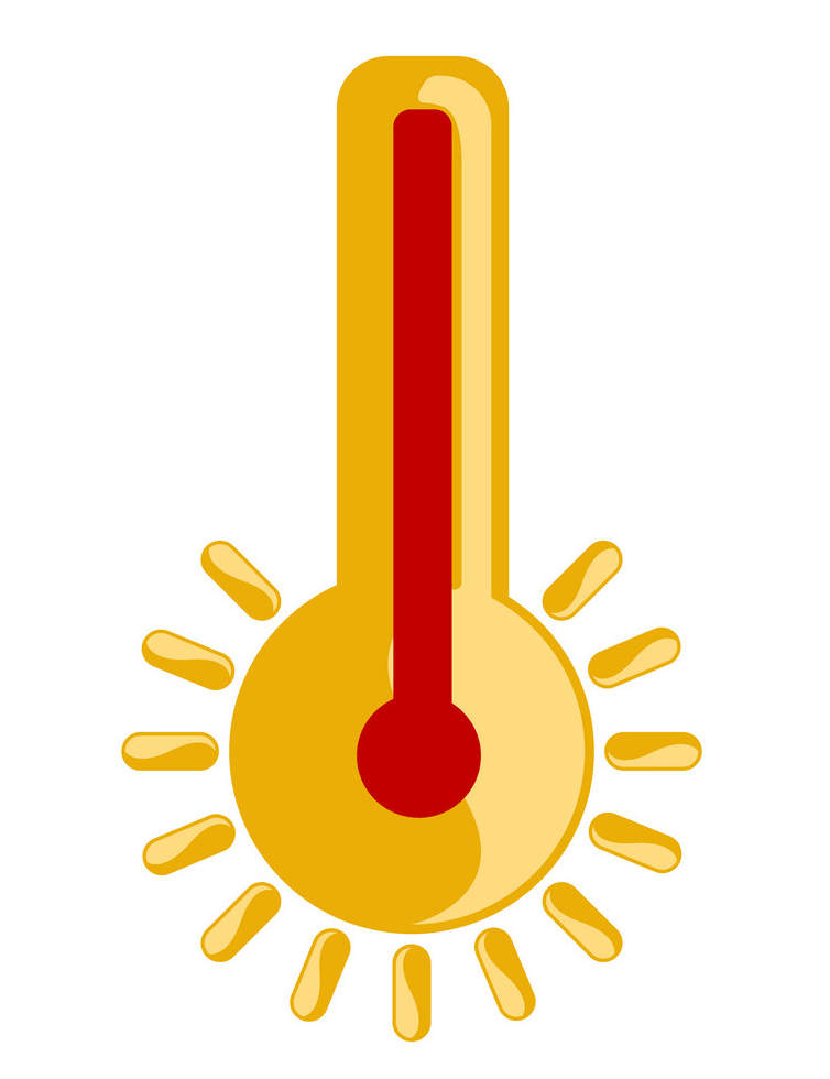 アイコン高温温度計の図 イラスト