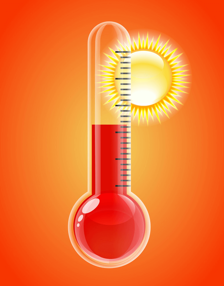 熱い温度計のイラスト 3