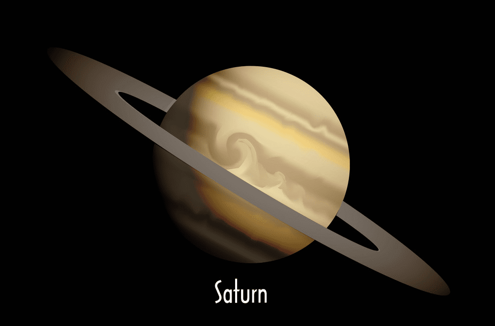 土星の惑星イラストpng