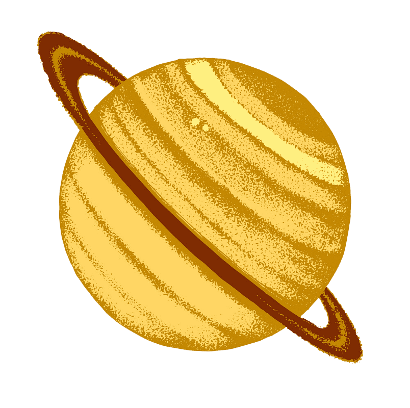 土星の惑星イラスト透明1