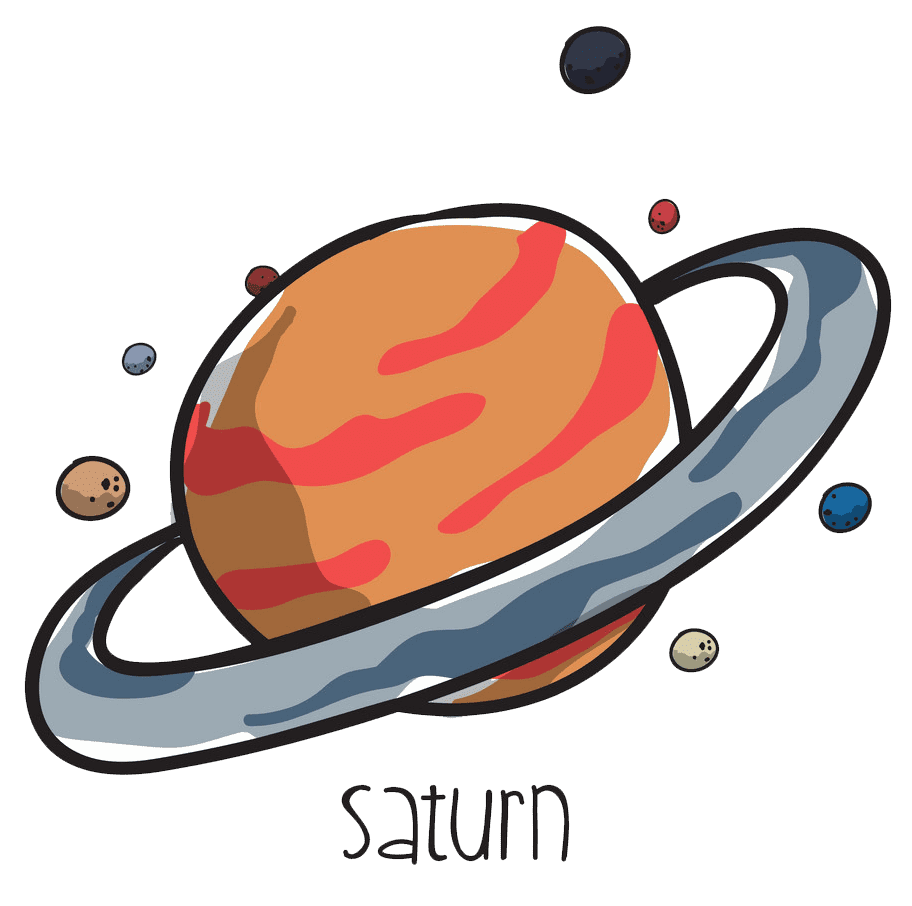 土星の惑星イラスト透明背景