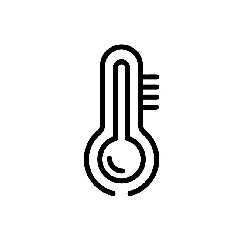 温度計のイラスト 白黒2