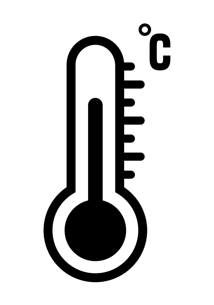 温度計のイラスト 白黒3