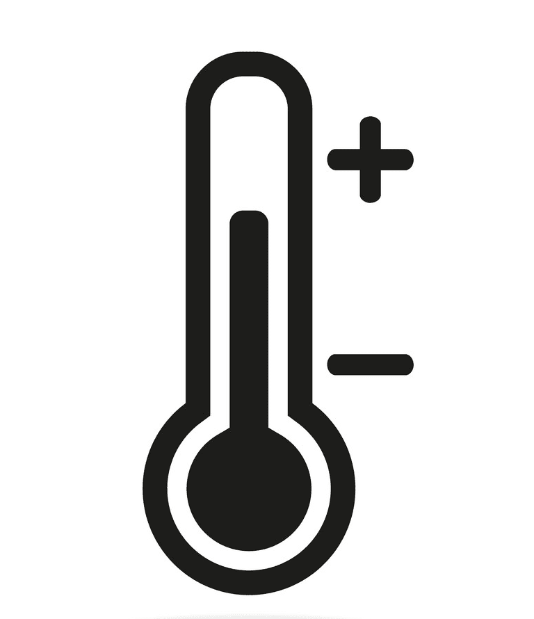 温度計のイラスト 白黒4
