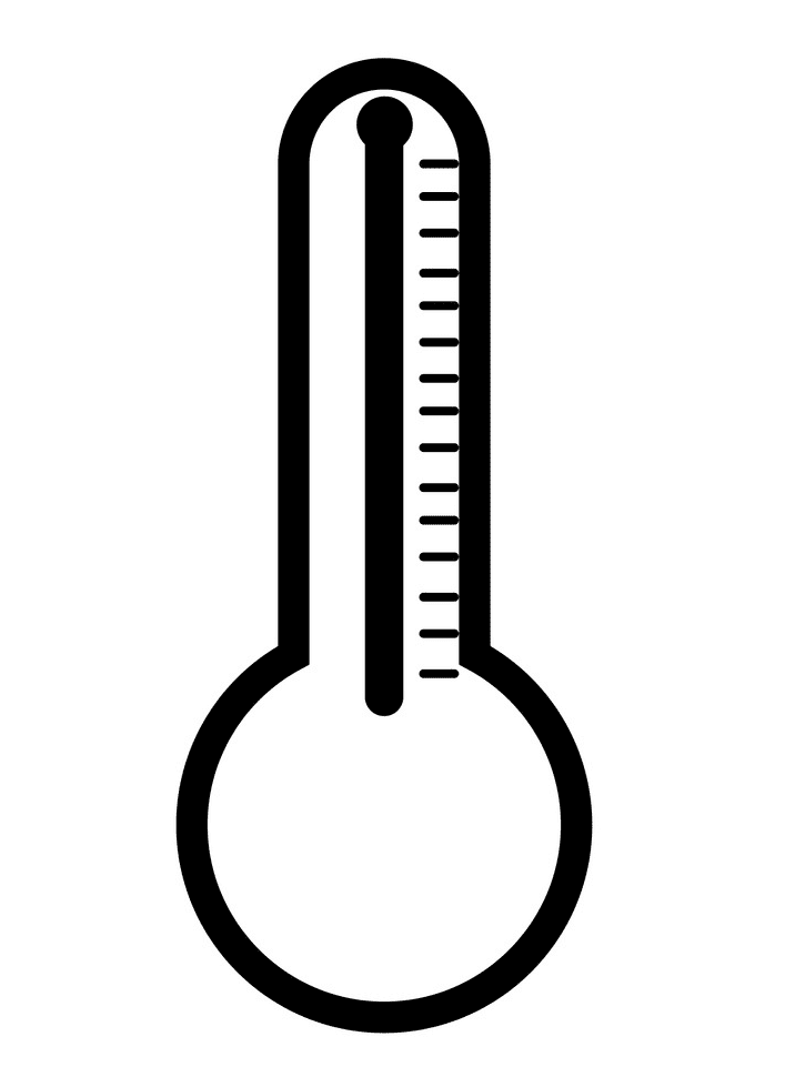 温度計のイラスト白黒をダウンロード イラスト