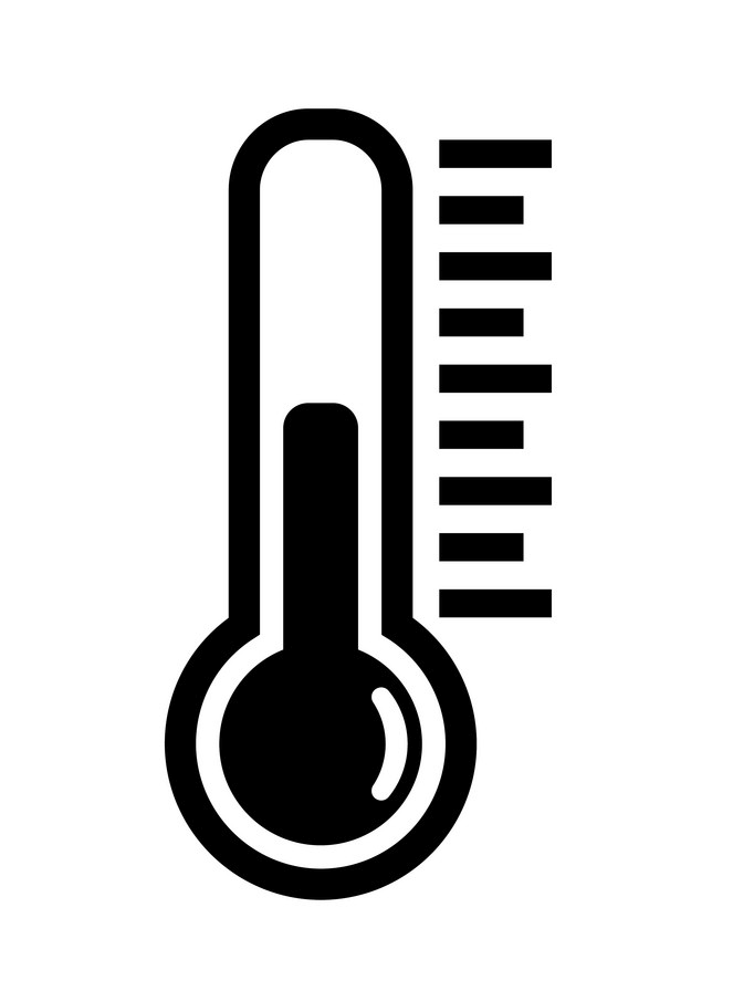温度計のイラスト白黒