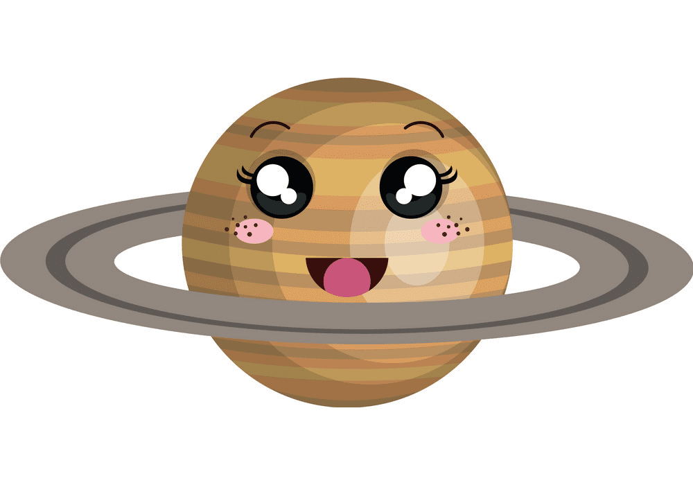 素敵な土星の惑星のイラスト