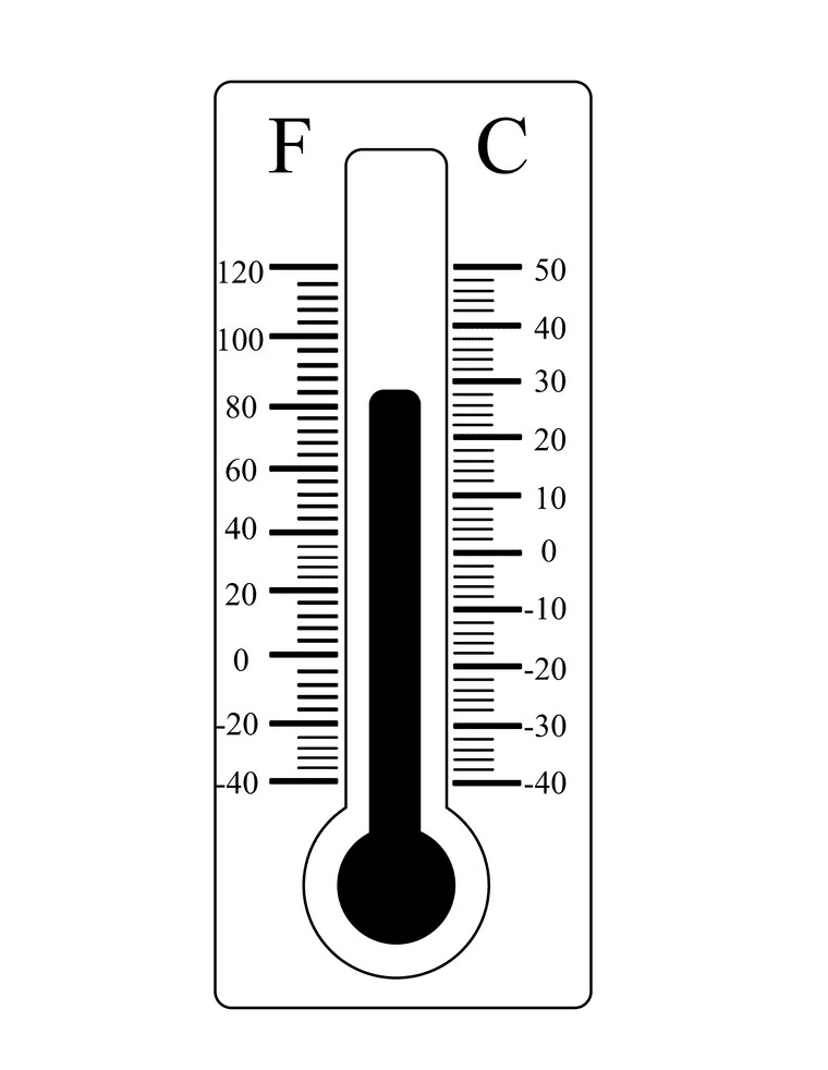 天気 温度計 イラスト 白黒1 イラスト