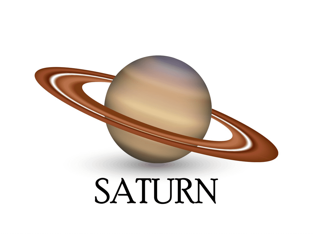 惑星土星のイラストpng