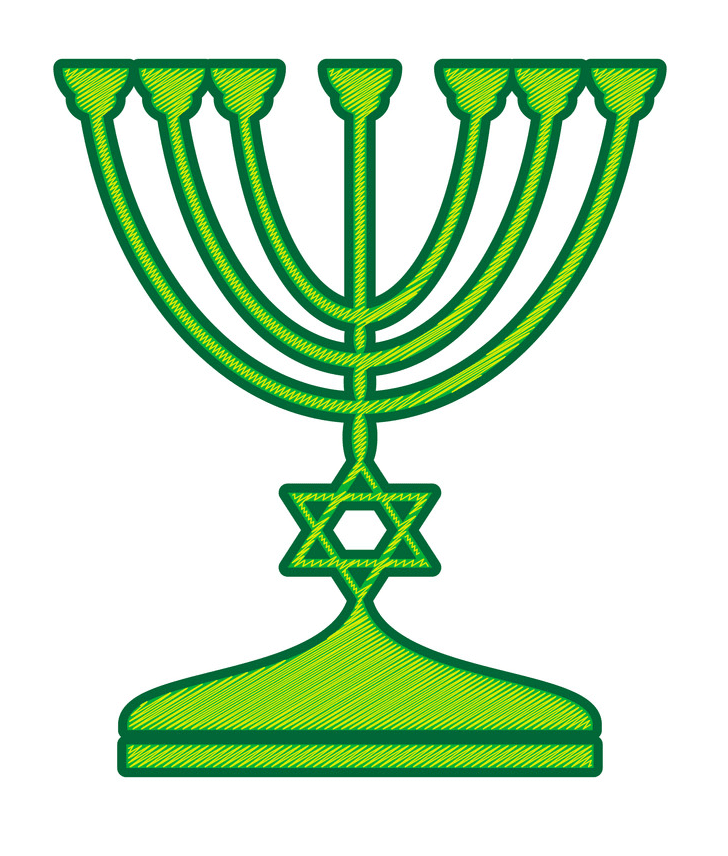ユダヤ人の本枝の燭台の図 1 イラスト