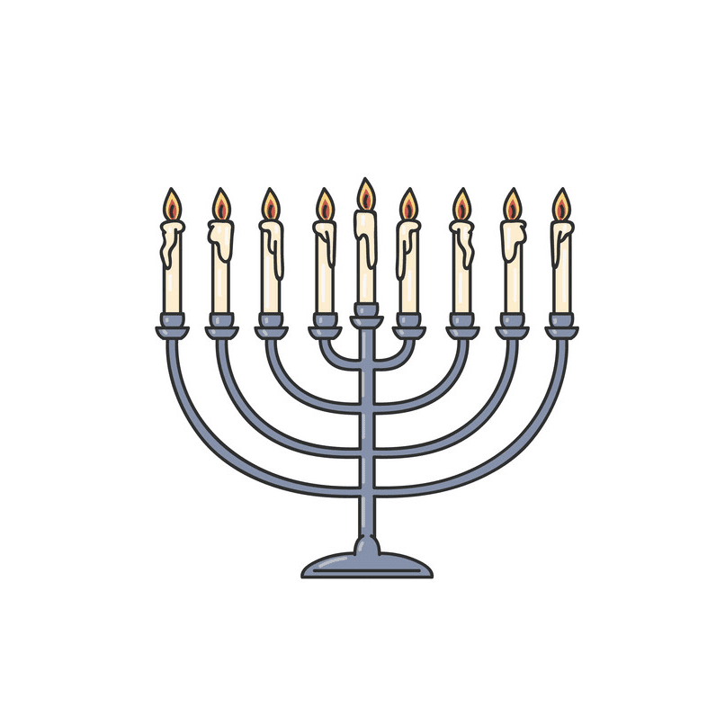 ユダヤ人の本枝の燭台の図