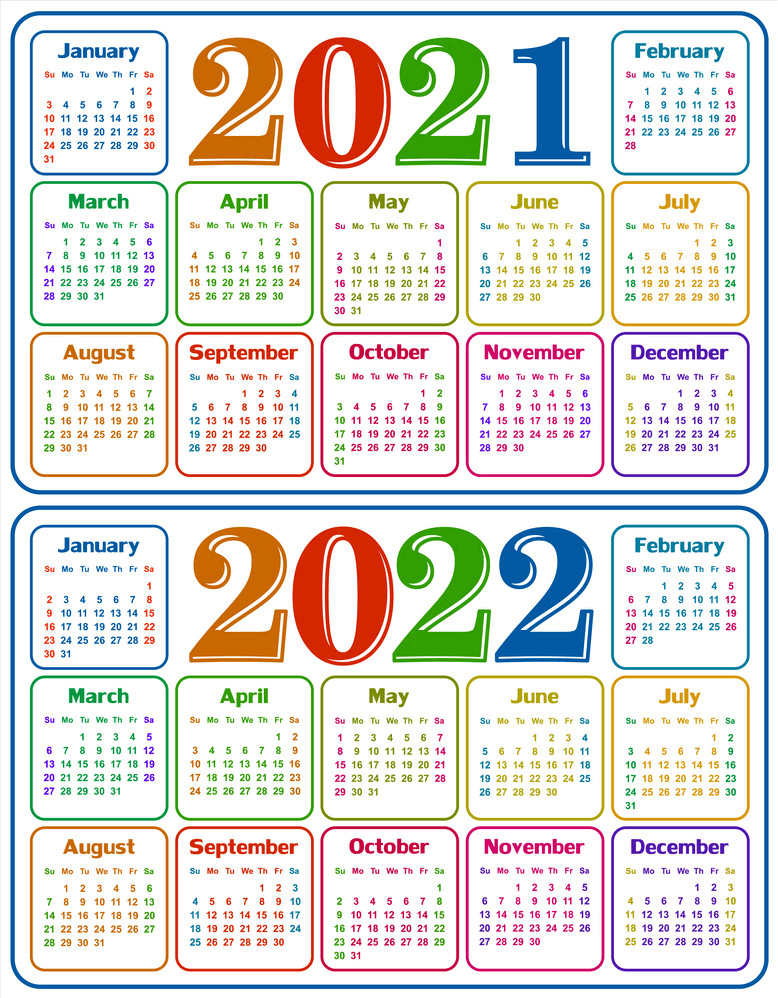 2021年・2022年カレンダー イラスト無料