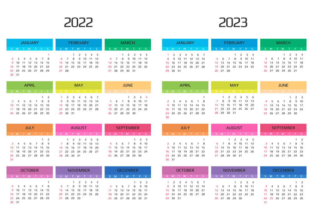 2022年・2023年カレンダー イラスト無料 イラスト