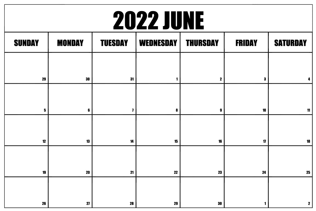 2022年6月カレンダー イラスト無料 イラスト