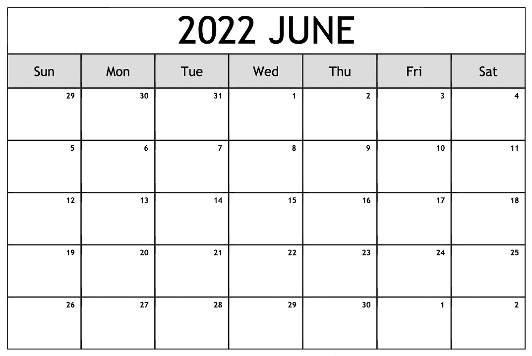 2022年6月カレンダーイラスト