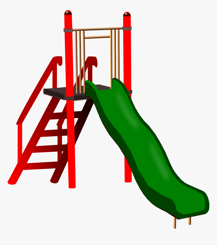 遊び場の滑り台のイラスト 12