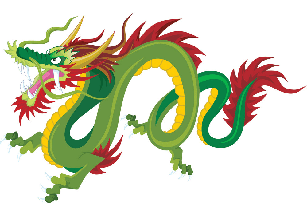 中国のドラゴンのイラスト無料