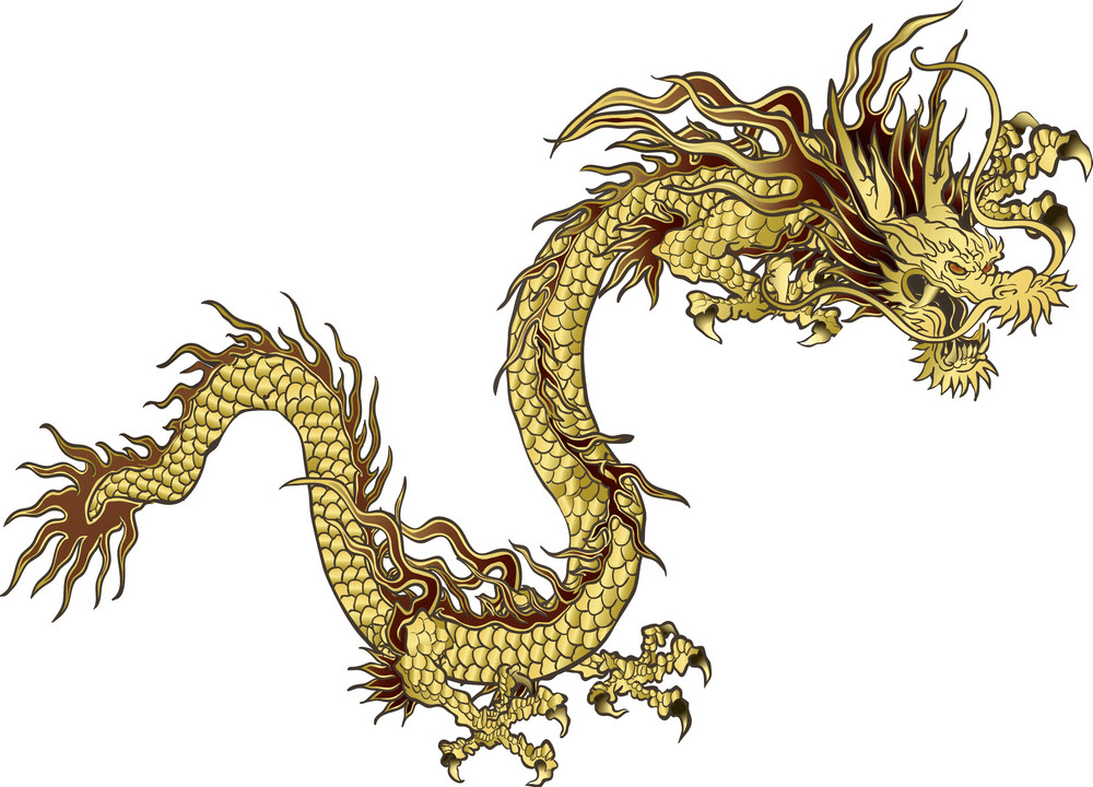 中国のドラゴンのイラストpng