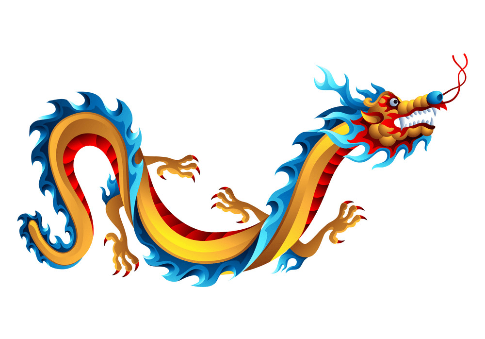 中国のドラゴンのイラスト イラスト