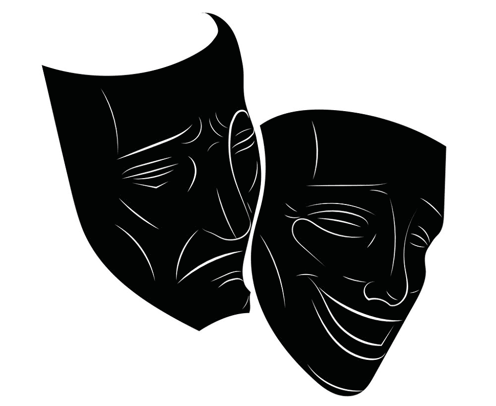 劇場マスクのイラスト 3 イラスト