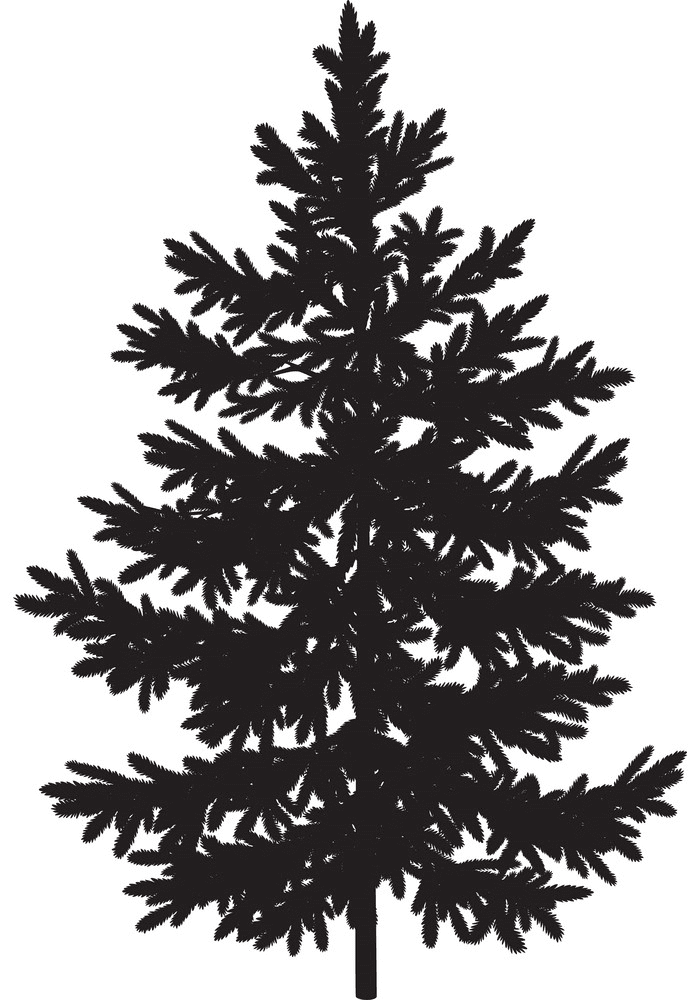 イラスト 松の木のシルエット画像 イラスト