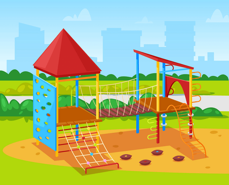 公園の遊び場のイラスト 10