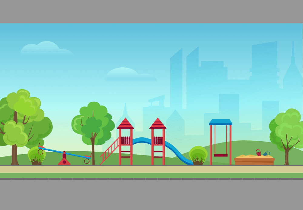 公園の遊び場のイラスト2
