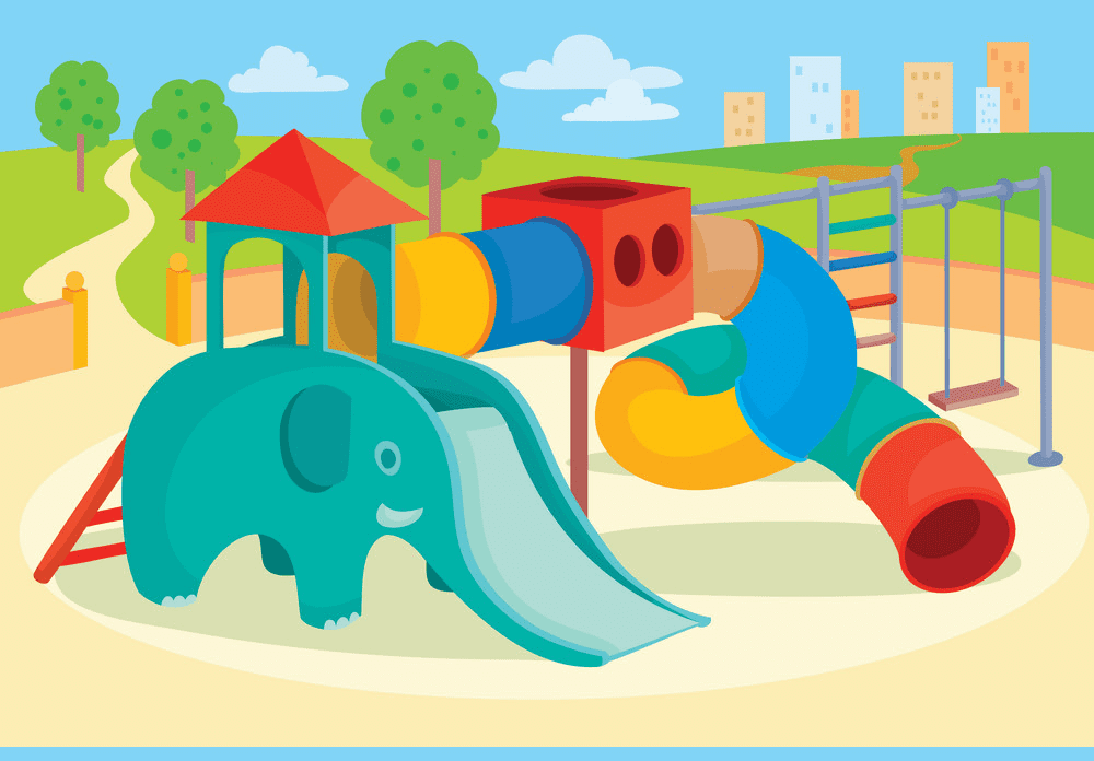 公園の遊び場のイラスト 3 イラスト
