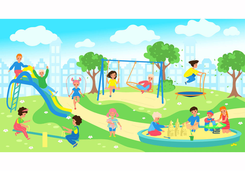 公園の遊び場のイラストpng画像 イラスト