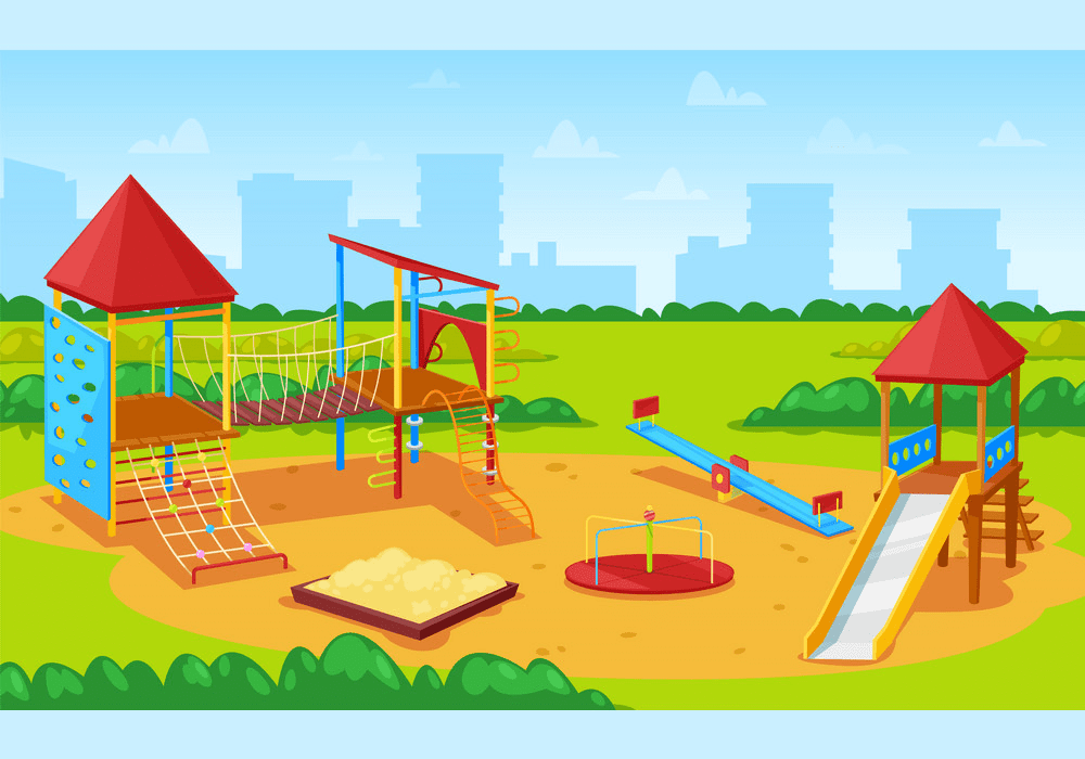 公園の遊び場のイラスト png イメージ