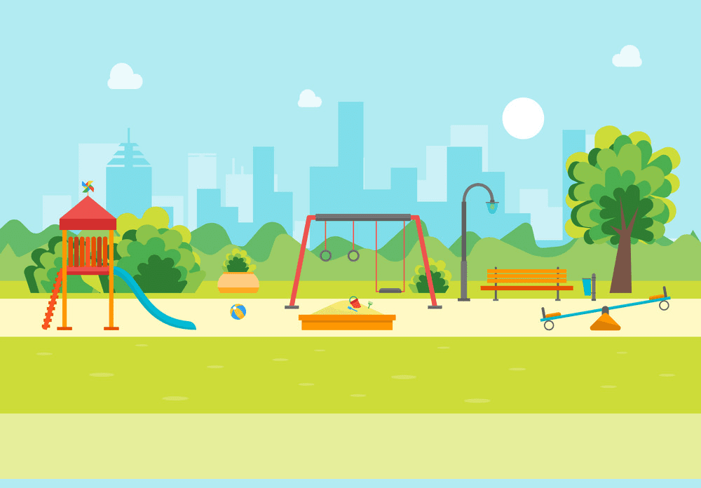公園の遊び場のイラストpng