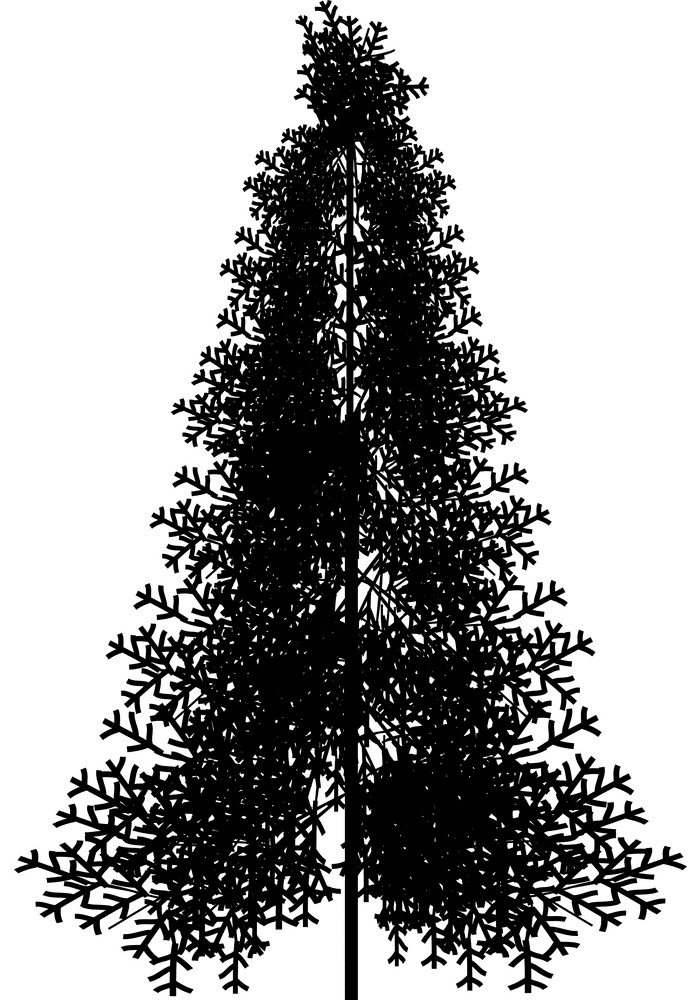 松の木のシルエットイラスト8 イラスト