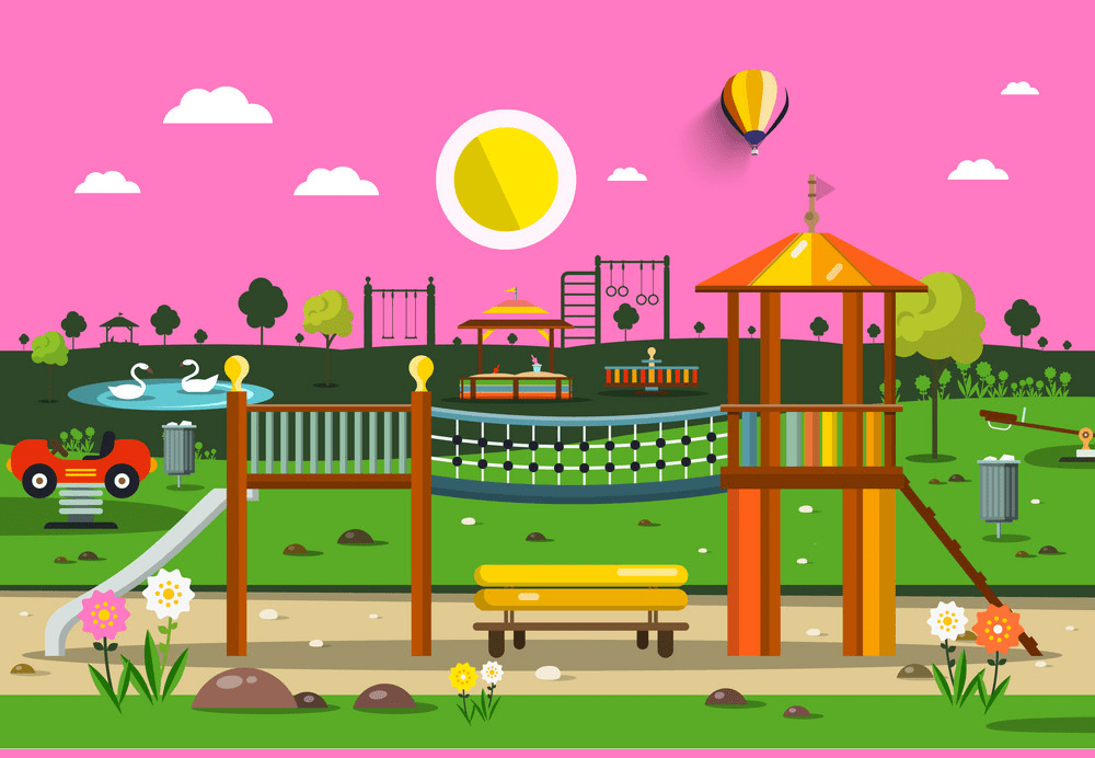 無料の公園の遊び場のイラスト png イメージ イラスト