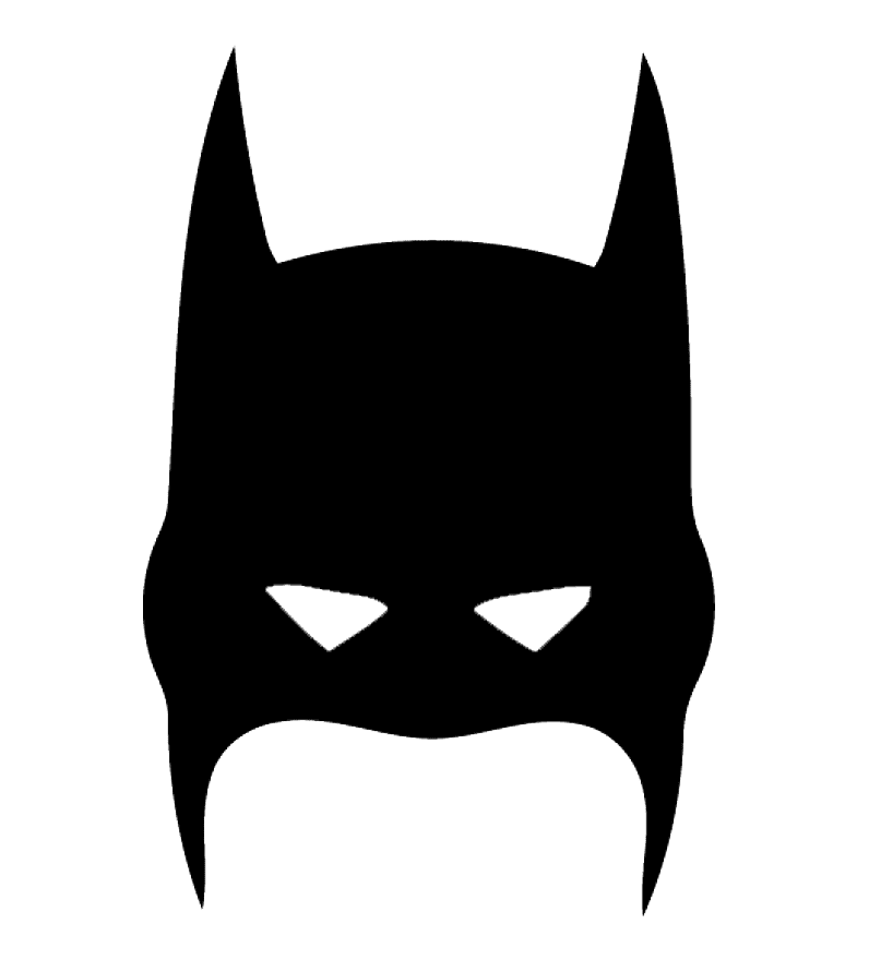 透明なバットマンマスクの無料イラスト イラスト