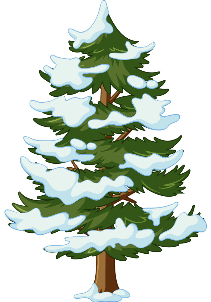 雪の松の木 イラスト無料 イラスト