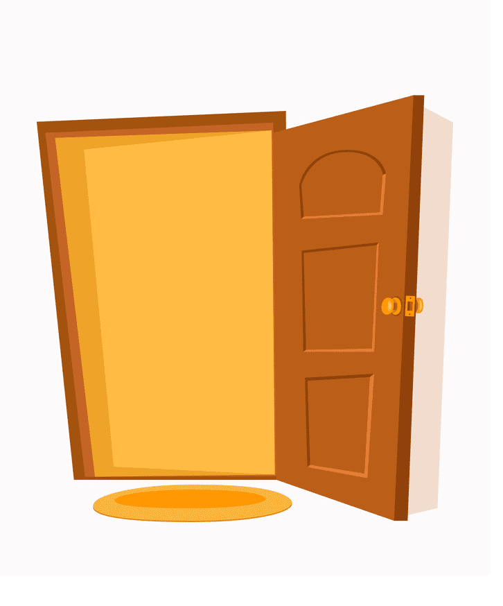 開いたドアのイラスト 3
