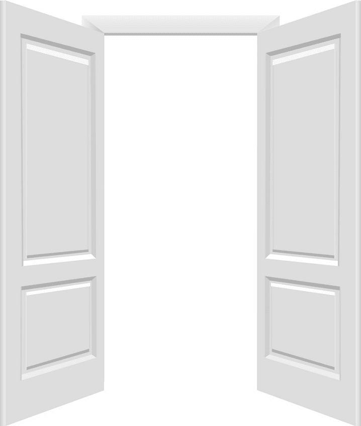開いたドアのイラスト無料 イラスト