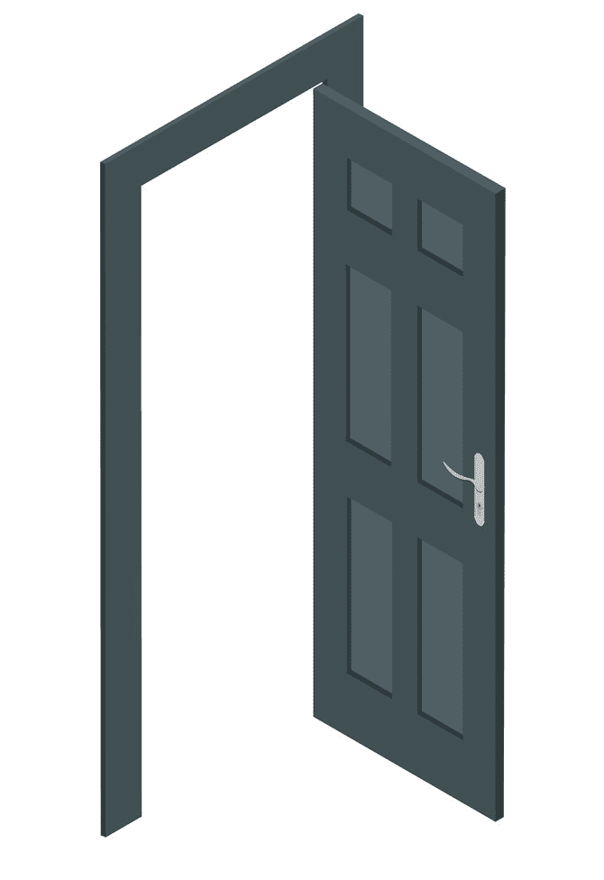 開いたドアの図 8 イラスト