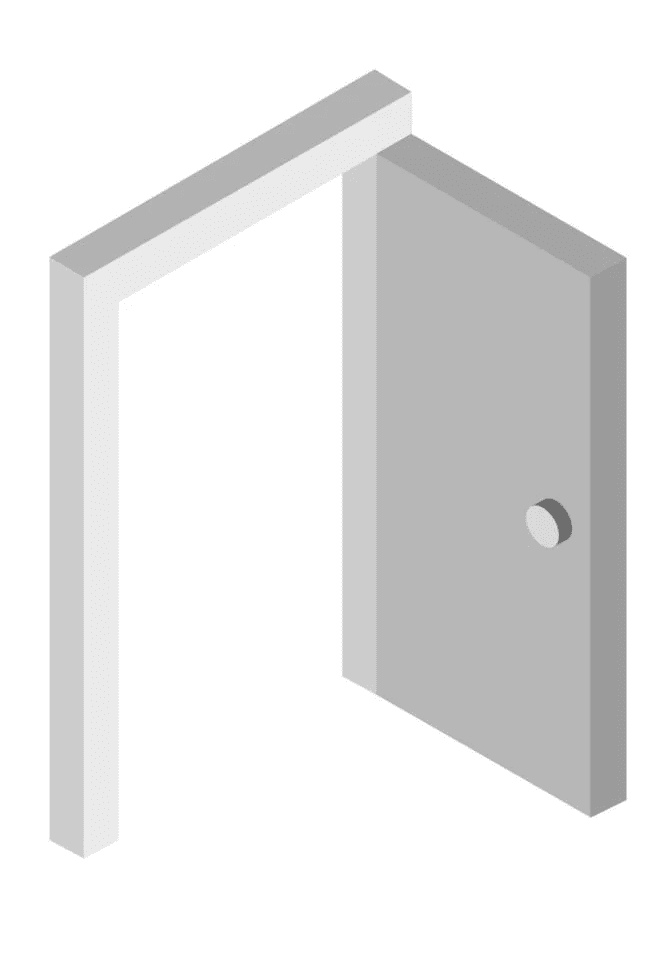 開いたドアの図 9 イラスト