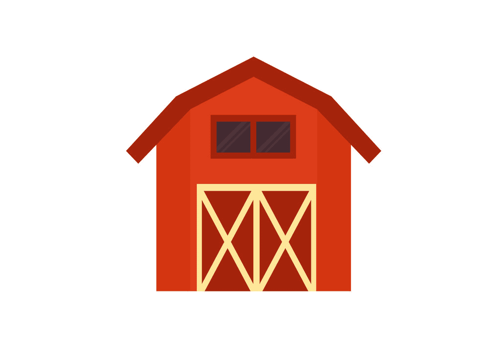 赤い納屋のイラスト 無料画像